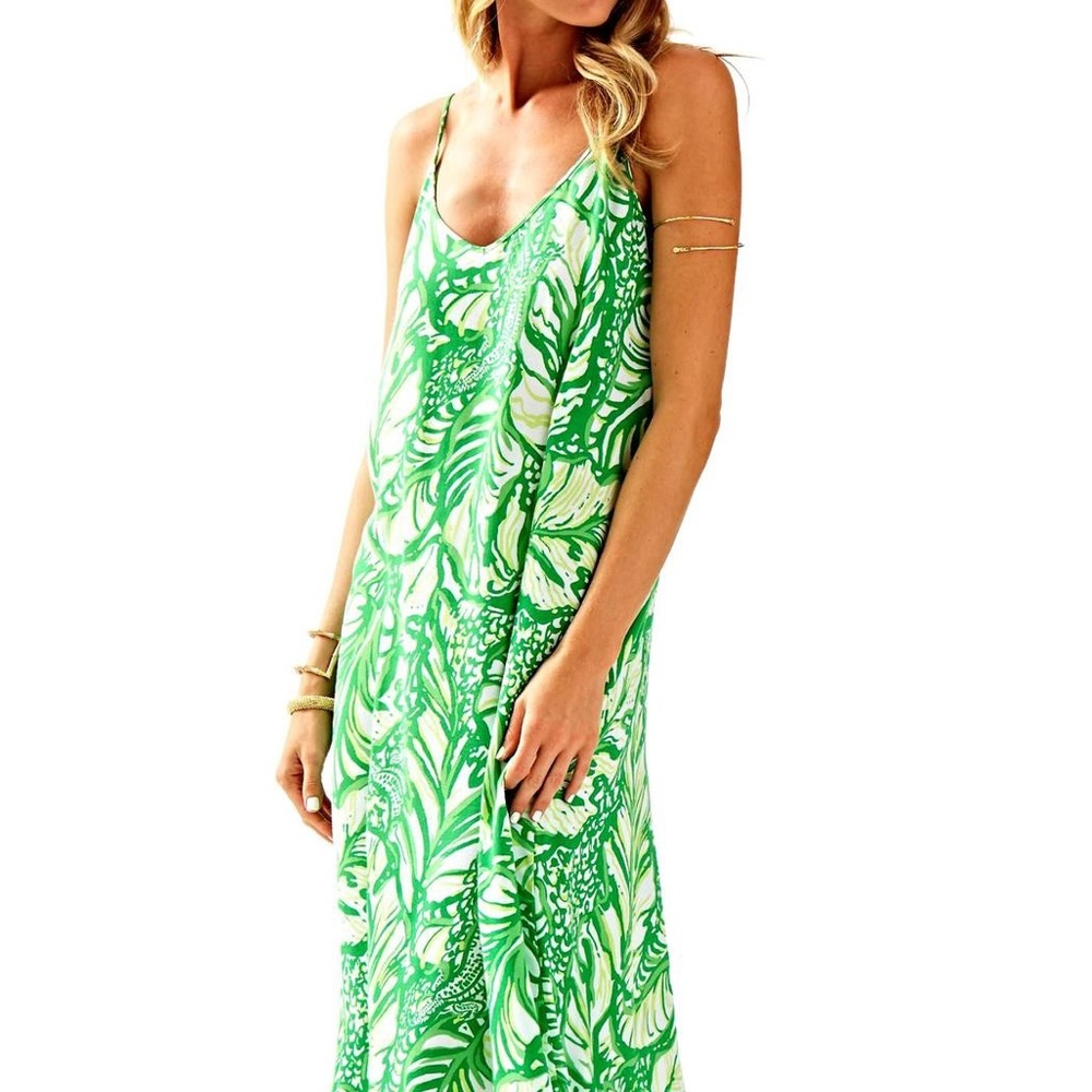 Lilly Pulitzer Green Allair Maxi Beach Dress XS